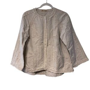 Peter Ciesla Reversible Linen Blend Jacket Sz Medium Boho-Chic Earthy Lagenlook